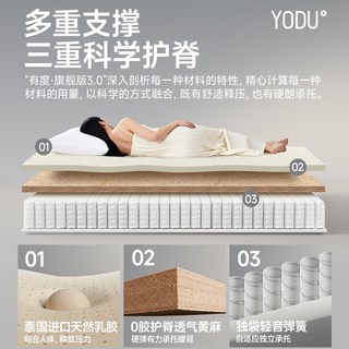 雅兰 5A乳胶弹簧硬垫 0胶黄麻 床垫