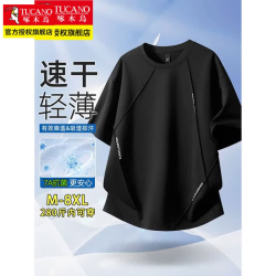 啄木鸟 TUCANO）短袖T恤男士2026新款夏季薄款宽松圆领半袖男生潮流大码胖子衣服