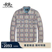RRL 男装 26年夏季反面印花毛圈布棉质工作衬衫RL95907 100-多色 2XL