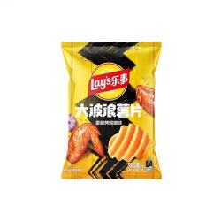 乐事 薯片  大波浪香脆烤鸡翅味70克