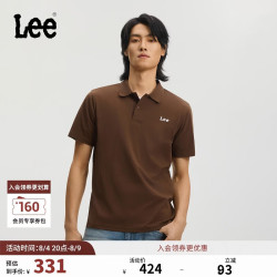 Lee 男士短袖POLO衫 轻薄小刺绣Logo