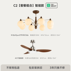 简顿 中古风吊灯客厅法式复古灯具普瑞全光谱护眼吊灯 智能款