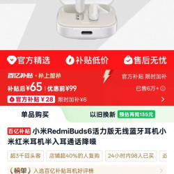 红米 Buds 6 活力版 真无线蓝牙耳机