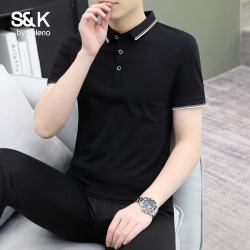 班尼路 S&K系列纯色翻领Polo衫2026夏季男士商务休闲短袖T恤轻奢新款