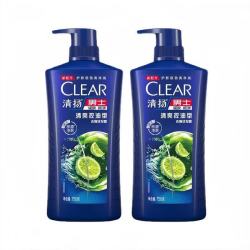 清扬 男士去屑洗发水清爽控油活力运动青柠薄荷醇蓬松洗头膏冰感洗发水 清爽柠檬750g*2瓶