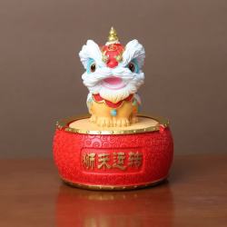快勤 创意国潮醒狮烟灰缸摆件