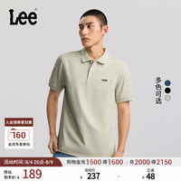 Lee 26春夏新品标准版翻领小Logo徽标短袖polo衫