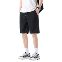 德尔惠 D06 冰丝透气速干 黑色 4XL 男士短裤