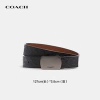 COACH 男士腰带牛皮革皮带黑色CQ009 七夕礼物