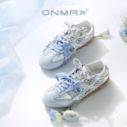 on max 明星同款夏季新款四叶草透气网面德训鞋一脚蹬休闲百搭男女蓝色36