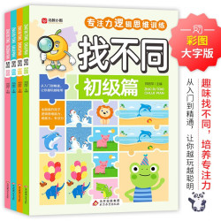 找不同（全4册）专注力训练游戏书 彩图大字版 初级篇 中级篇 高级篇 挑战