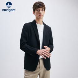 navigare 小帆船男易打理西服泡泡纱松弛通勤西装外套1321805506