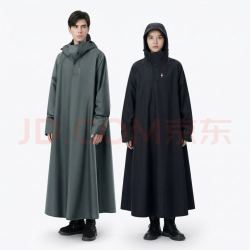 溥畔 防暴雨 成人雨衣+按扣领口+双袖口+可调节魔术贴