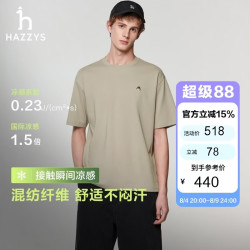 哈吉斯 男装 夏季男上衣PHIZ系列圆领宽松短袖T恤男ASTZE0DBI29