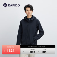 Rapido R系列男士休闲运动连帽夹克外套 黑色 2XL 185/100A