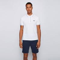 BOSS 夏季商务休闲纯色刺绣LOGO百搭Polo衫男薄款
