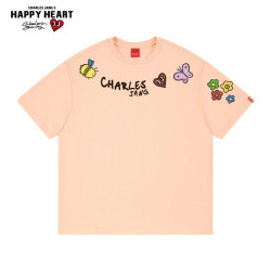 CHARLES JANG'S HAPPY HEART 男女同款短袖T恤