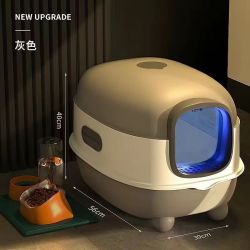 防臭智能杀菌猫厕所灰色