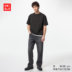 优衣库 男装宽松廓形牛仔裤 482868