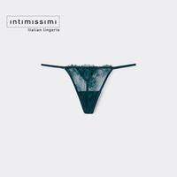 Intimissimi 意舒漫早秋新品细腻蕾丝性感纯欲薄款丁字裤SPD2616 湖绿色