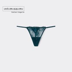 Intimissimi 意舒漫早秋新品细腻蕾丝性感纯欲薄款丁字裤SPD2616 湖绿色