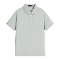 安正 26年夏装薄荷绿休闲短袖珠地棉polo衫男T恤上衣ALGX2TS09A 浅绿 M 46 170/