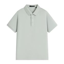 安正 26年夏装薄荷绿休闲短袖珠地棉polo衫男T恤上衣ALGX2TS09A 浅绿 M 46 170/