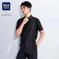 海澜之家 短袖POLO男26夏季新轻商务经典系列弹力短袖HNTPW2F026A七夕礼物 黑色