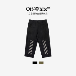 OFF-WHITE 男士休闲牛仔裤2026新款宽松工装直筒多口袋设计感小众男裤子潮牌