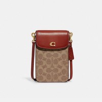 COACH 女士徽标压纹提花翻盖手机包 CJ355B4NQ4