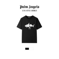 Palm Angels 短袖T恤2026新款情侣款鲨鱼图案印花圆领高端潮牌半袖 黑色 XS