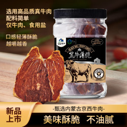 乌察牧场内蒙牛肉脆片肉铺减肥减脂健身代餐无添加孕妇儿童解馋零食牛排脆 100g*1罐