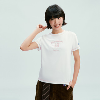 Champion 女士圆领印花短袖T恤 白色 S