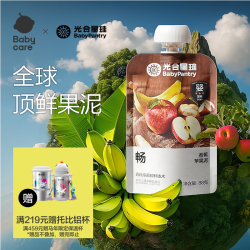 光合星球 Babycare小盾牌黑标果泥多元营养婴儿辅食泥6月+香蕉苹果泥88g 香蕉苹果泥 88g 1袋