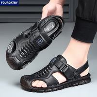 FOURDATRY 凉鞋男士夏季休闲包头