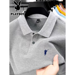 PLAYBOY 男士polo翻领衫夏季薄款高端商务休闲男士短袖t恤男