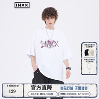 INXX 明星同款潮牌短袖T恤男涅槃重生系列logo印花休闲宽松半袖上衣女 白色 M