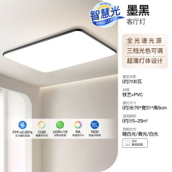 四季沐歌 照明客厅大灯吸顶灯具套餐三室两厅led全屋现代简约卧室中山灯饰 力荐！96瓦三色80CM适28平