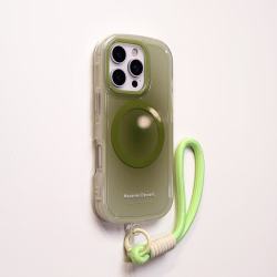 手机壳 卡西奇晕染渐变抹茶绿适用苹果16手机壳iphone17promax新款磁吸带挂绳13高级感轻奢保护套