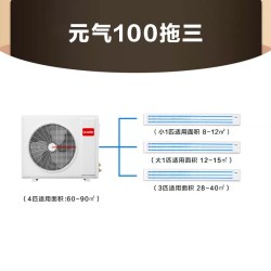 Leader 海尔出品统帅多联机一拖多家用一拖三拖四中央空调一级能效变频