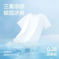 网易严选 220g重磅 凉感5A抗菌纯棉T恤 -10℃