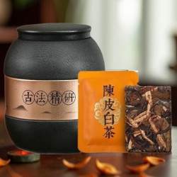 香彻 陈皮白茶寿眉便携装一片一泡装罐装200g