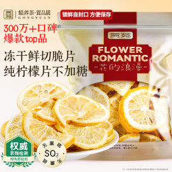 贡苑 0添加糖0添加蜂蜜 特级冻干纯柠檬片200克 即食月牙脆片泡茶泡水