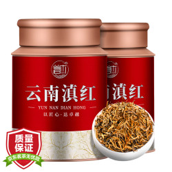 茗杰 茶叶 红茶新茶滇红云南凤庆古树功夫红茶浓香型罐装125g