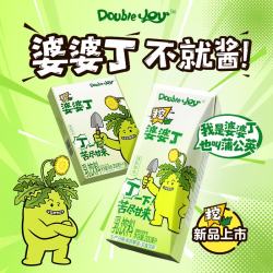 辉山 DoubleJoy风味牛奶 清新去火 上班搭子 婆婆丁味乳饮料 200ml*6