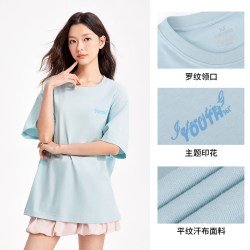 361° 361运动t恤男士夏季透气休闲男生体恤上衣圆领女短袖装男装