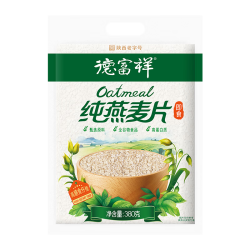 德富祥 即食不含蔗糖软糯麦片 380g 1袋