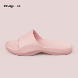 KENROLL K8 防滑速干厚底拖鞋 居家室内浴室老人 男女款 35码 冰莓粉