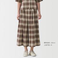 無印良品 MUJI 【格纹百搭】女士裙裤 马德拉斯夏季新款
