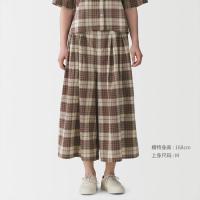 無印良品 MUJI 【格纹百搭】女士裙裤 马德拉斯夏季新款